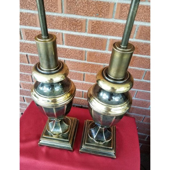 Stiffel Burnished Brass Trophy Table Lamps - Picture 5 of 10